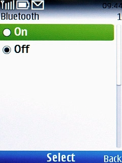 Highlight On or Off and press the Navigation key.