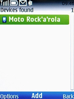 Highlight the required Bluetooth device and press the Navigation key.
