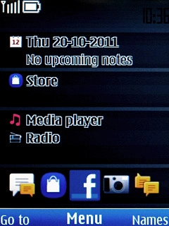 The battery icon shows the remaining battery power. The bigger the coloured section of the icon, the more power.Further information: Charge the battery