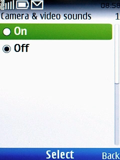 Highlight On or Off and press the Navigation key.