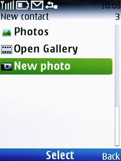 If you select New photo: