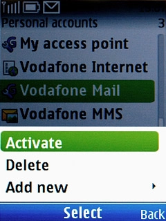 Scroll to Activate and press the Navigation key.