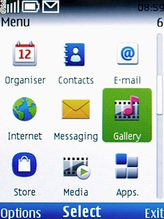 Scroll to Gallery and press the Navigation key.