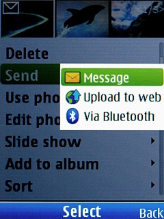 Scroll to Message and press the Navigation key.