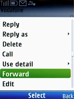Scroll to Forward and press the Navigation key.