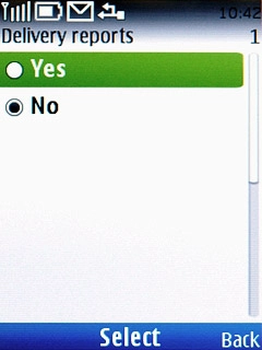 Highlight Yes or No and press the Navigation key.