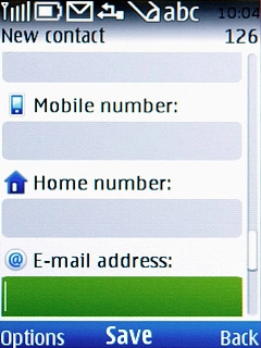 Scroll to E-mail address and key in the required email address.