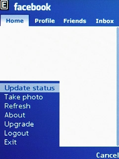 Scroll to Update status and press the Navigation key.