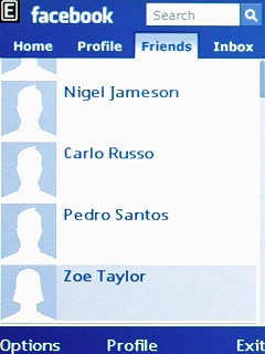 Highlight the required friend and press the Navigation key.