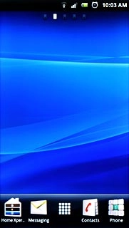 The alarm icon shows that the alarm is set.Further information:Set the alarm