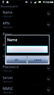 Key in Vodafone MMS and press OK.