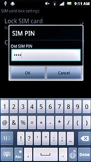 Key in your current PIN and press OK.