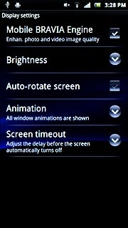 Press Screen timeout.