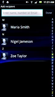 Press the required contact.