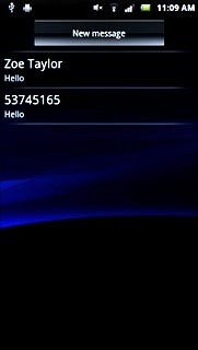 Press the required sender.Read the required text message.