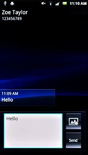 Write the required text and press Send.