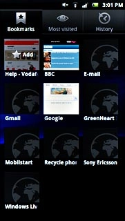 Press the required bookmark.