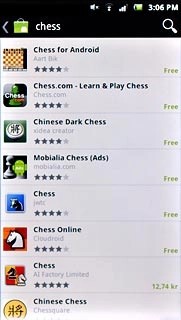 Press the required application.