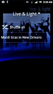 Press the required audio file.