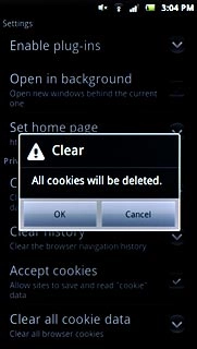 Press OK to confirm.