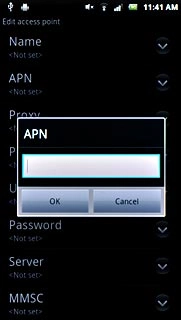 Key in live.vodafone.com and press OK.