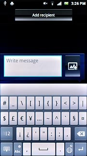 Press the required symbols to insert them.