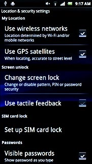 Press Change screen lock.