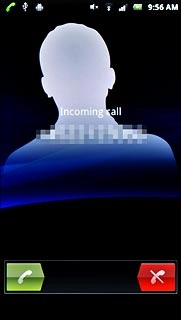 Press the answer icon and drag the icon right.