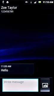 Press and hold the required text message until a pop-up menu is displayed.