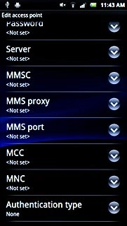 Press Authentication type.