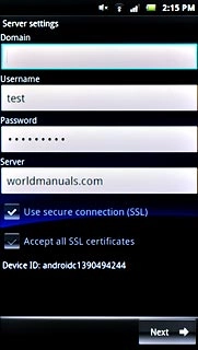 Press the field below Domain and key in the domain.