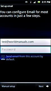 Press Password and key in your password.