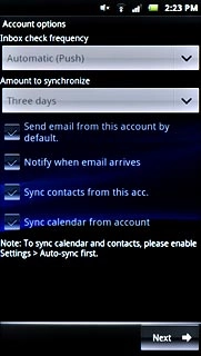 Press Send email from this account by default to turn the function on or off.