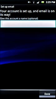 Press the field below Give this account a name (optional) and key in a name for your email account (such as Private or Work).