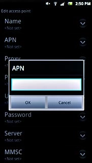 Key in live.vodafone.com and press OK.