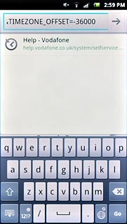 Key in the address of the required web page and press arrow right.