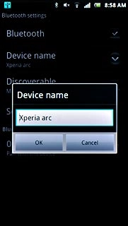 Key in the required name and press OK.