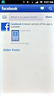 Press What's on your mind? and key in the required text.