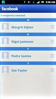 Press the required recipient.