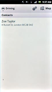 Contacts with addresses are displayed.Press the required contact.