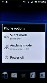 Press Airplane mode.Depending on the current setting, flight mode is now turned on or off.