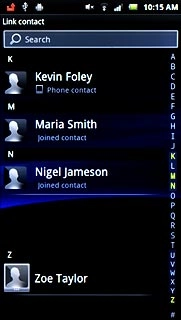 Press the required contact.