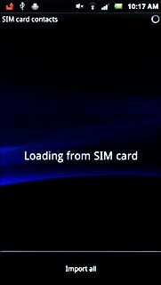 Press Import all.After a moment the contacts are copied.