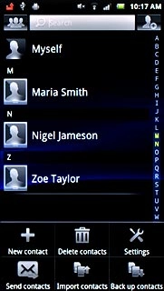 Press Back up contacts.