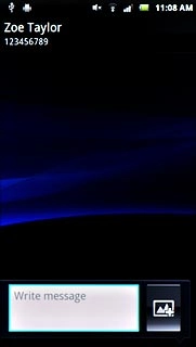 Press Write message and write the required text.