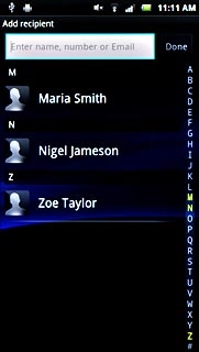 Press the required contact.