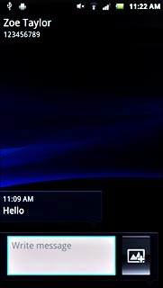 Press Write message and write the required text.