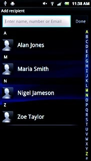 Press the required contact.