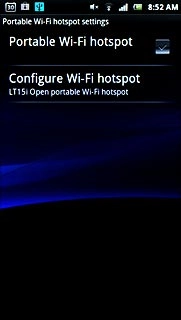 Press Configure Wi-Fi hotspot.