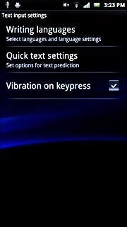 Press Quick text settings.